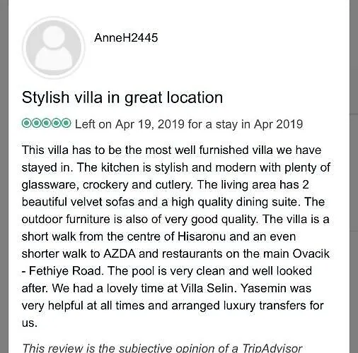 Selin Villa Ovacık